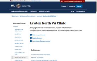 Lawton North VA Clinic website