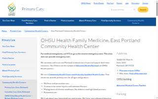 OHSU Health Family Medicine, East Portland Community Health Center website