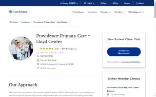 Providence Primary Care - Lloyd Center website