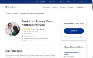Providence Primary Care - Northeast Portland website