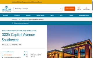 Beacon Kalamazoo Health Park Battle Creek website