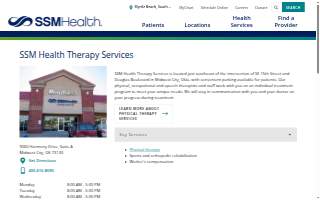 SSM Health Therapy Services of Midwest City website
