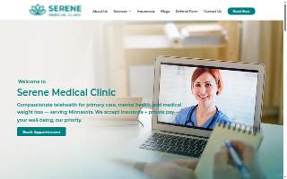 Serene Medical Clinic website