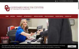 OU Goddard Health Center- Norman Campus website