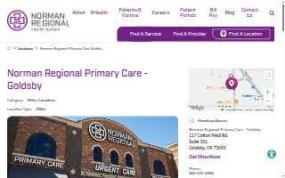 Norman Regional Primary Care - Goldsby website