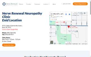 Nerve Renewal Neuropathy Clinic of Enid website