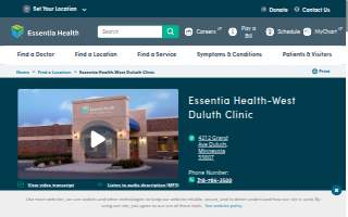 Essentia Health-West Duluth Clinic website