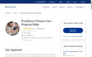 Providence Primary Care - Progress Ridge website