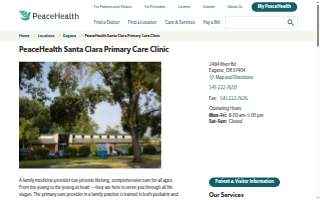 PeaceHealth Santa Clara Primary Care Clinic website