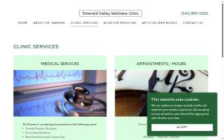 Emerald Valley Medical Services website