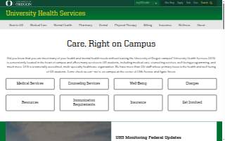 University of Oregon Student Health Center website