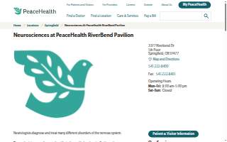 Neurosciences at PeaceHealth RiverBend Pavilion website
