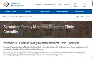 Samaritan Family Medicine Resident Clinic - Corvallis website