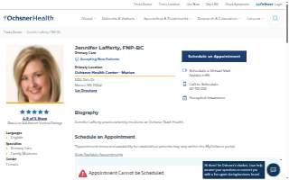 Ochsner Health Center - Marion website