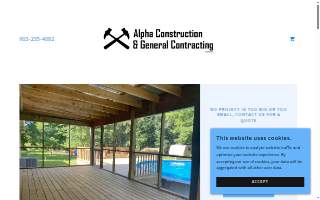 Alpha Construction General Contractors website