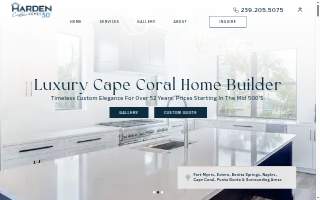 Harden Custom Homes website