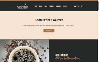 Vibrant Coffeehouse + Kitchen website