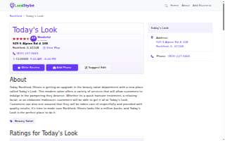 Today's Look Salon website