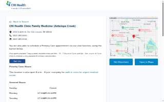 CHI Health Clinic Family Medicine (Antelope Creek) website