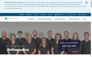 St. Peter's Health Orthopedics website