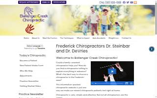 Ballenger Creek Chiropractic website