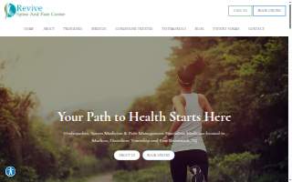 Revive Spine and Pain Center website