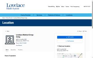 Lovelace Medical Group- Irving website