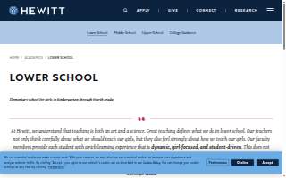 The Hewitt School - Lower School website
