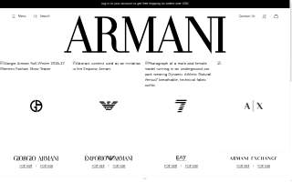 Armani's Hair Studio website