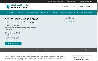 Atrium Health Wake Forest Baptist Internal Medicine - Westchester website