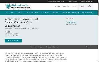 Atrium Health Wake Forest Baptist Complex Care - Westchester website