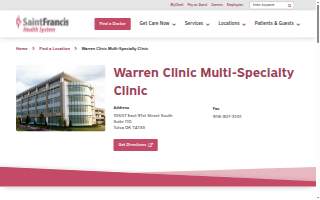 Warren Clinic Multi-Specialty Clinic website