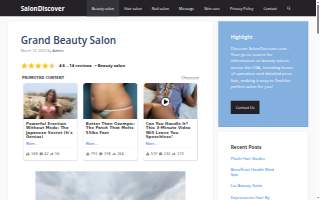 Grand Beauty Salon website