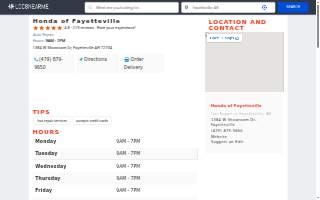 Honda of Fayetteville website