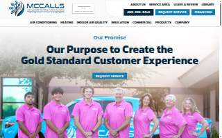 McCall's Air Conditioning & Heating website