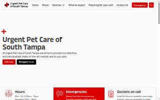 Urgent Pet Care of South Tampa website