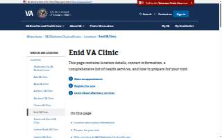 Enid VA Clinic website
