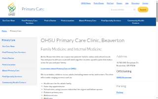 OHSU Primary Care Clinic, Beaverton website