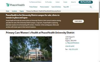 Primary Care Women's Health at PeaceHealth University District website