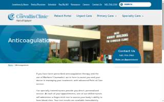 The Corvallis Clinic - Anticoagulation website