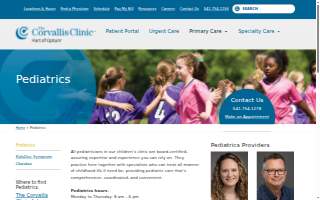 The Corvallis Clinic - Pediatrics website