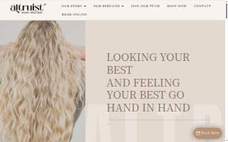 Altruist Salon and Boutique website