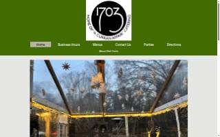 1703 Restaurant & Catering website