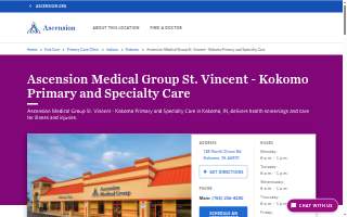 Ascension Medical Group St. Vincent - Kokomo Primary and Specialty Care website