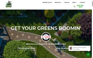 Boomin' Greens Lawn Care website