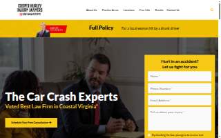 Cooper Hurley Injury Lawyers of Virginia Beach website