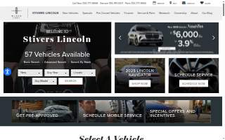 Stivers Ford Lincoln website