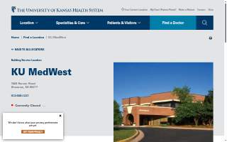 The University of Kansas Health System KU MedWest website
