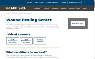 LMH Health Wound Healing Center website