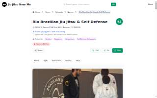 Rio Brazilian Jiu Jitsu & Self Defense website